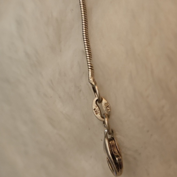 Vintage Sterling Silver Beaded Snake Chain Bracelet - Picture 5 of 7